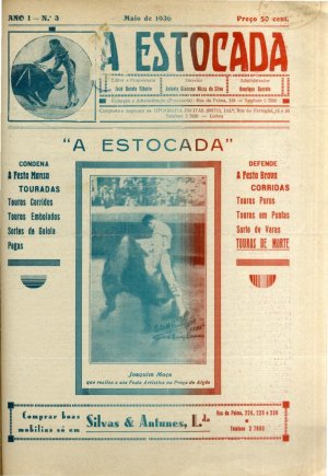 capa do A. 1, n.º 3 de 0/5/1936
