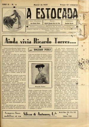 capa do A. 1, n.º 6 de 0/3/1937