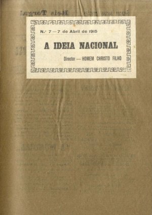 capa do A. 1, n.º 7 de 7/4/1915
