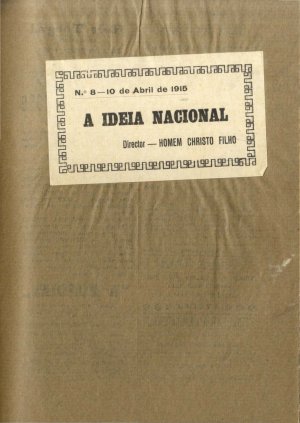 capa do A. 1, n.º 8 de 10/4/1915