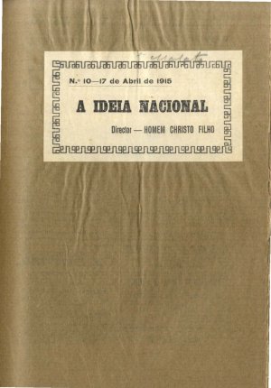 capa do A. 1, n.º 10 de 17/4/1915
