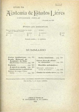 capa do S. 2, n.º 7-8 de 0/8/1913