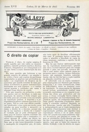 capa do N.º 391 de 31/3/1915