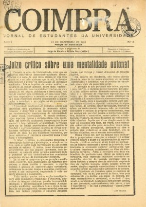 capa do A. 1, n.º 2 de 13/12/1933