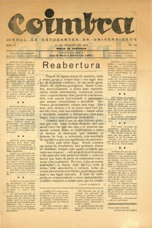capa do A. 2, n.º 10 de 22/1/1935