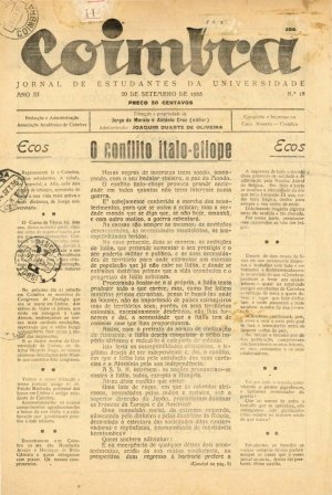 capa do A. 3, n.º 18 de 20/9/1935