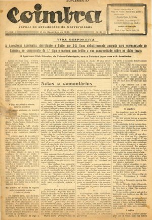 capa do Suplemento ao n.º 21 de 2/12/1935