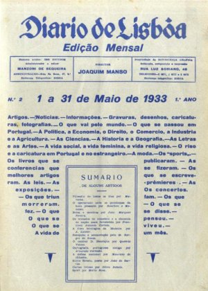 capa do A. 1, n.º 2 de 1/5/1933