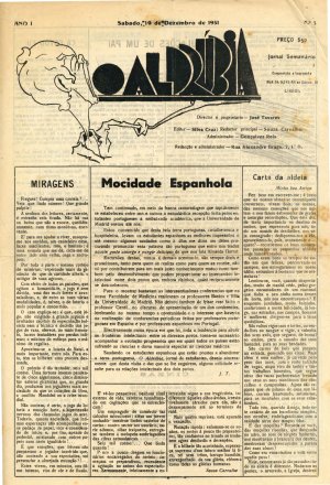 capa do A. 1, n.º 3 de 19/12/1931