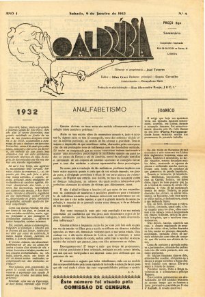 capa do A. 1, n.º 4 de 9/1/1932