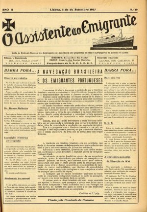capa do N.º 19 de 5/9/1937