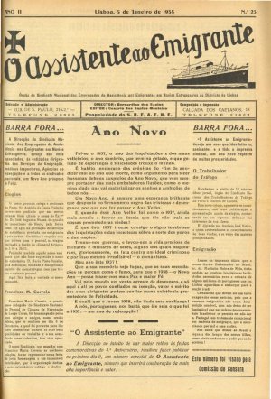 capa do N.º 23 de 5/1/1938