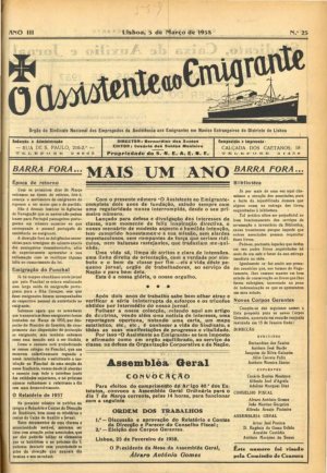 capa do N.º 25 de 5/3/1938