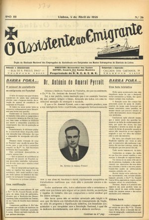 capa do N.º 26 de 5/4/1938