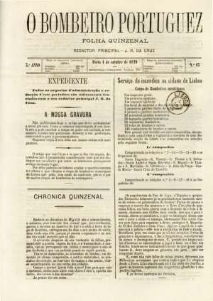 capa do A. 3, n.º 13 de 1/10/1879