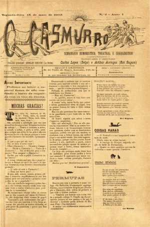 capa do A. 1, n.º 2 de 15/5/1905