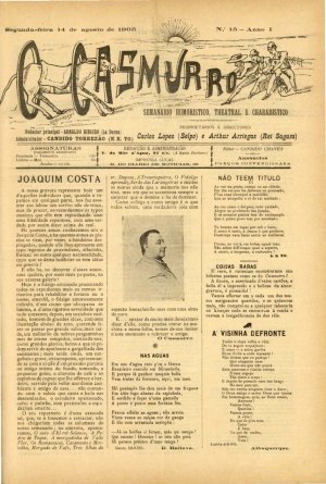 capa do A. 1, n.º 15 de 14/8/1905