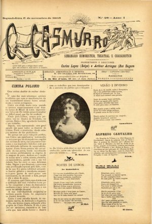 capa do A. 1, n.º 28 de 6/11/1905