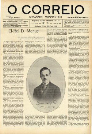 capa do A. 1, n.º 19 de 12/4/1913