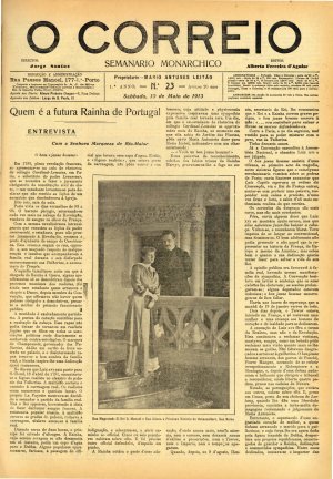 capa do A. 1, n.º 23 de 10/5/1913