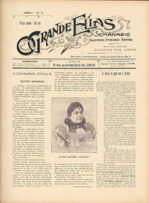 capa do A. 1, s. 1, n.º 6 de 5/11/1903