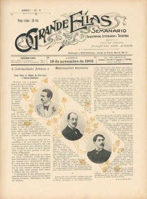 capa do A. 1, s. 1, n.º 8 de 19/11/1903
