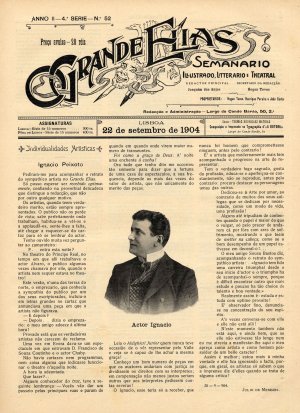 capa do A. 2, s. 4, n.º 52 de 22/9/1904