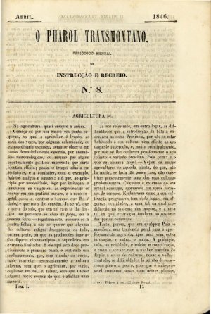 capa do N.º 8 de 0/4/1846