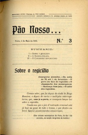 capa do N.º 3 de 4/5/1910