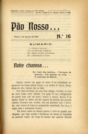 capa do N.º 16 de 3/8/1910