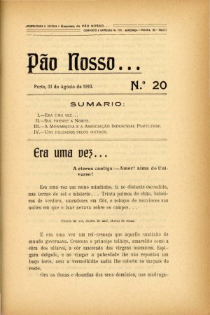 capa do N.º 20 de 31/8/1910