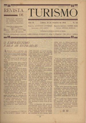 capa do A. 3, n.º 52 de 20/8/1918