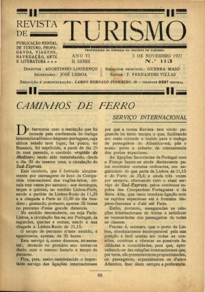 capa do A. 6, n.º 113 de 5/11/1921