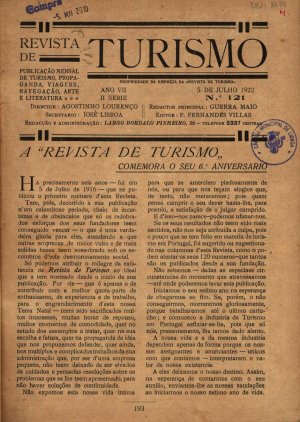 capa do A. 7, n.º 121 de 5/7/1922