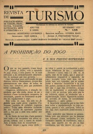 capa do A. 8, n.º 135 de 0/9/1923