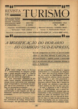 capa do A. 8, n.º 138 de 0/12/1923