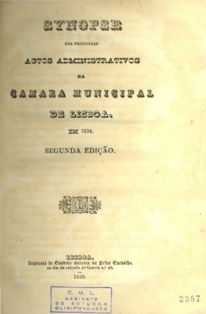 capa do Em 1834 de 0/0/1834